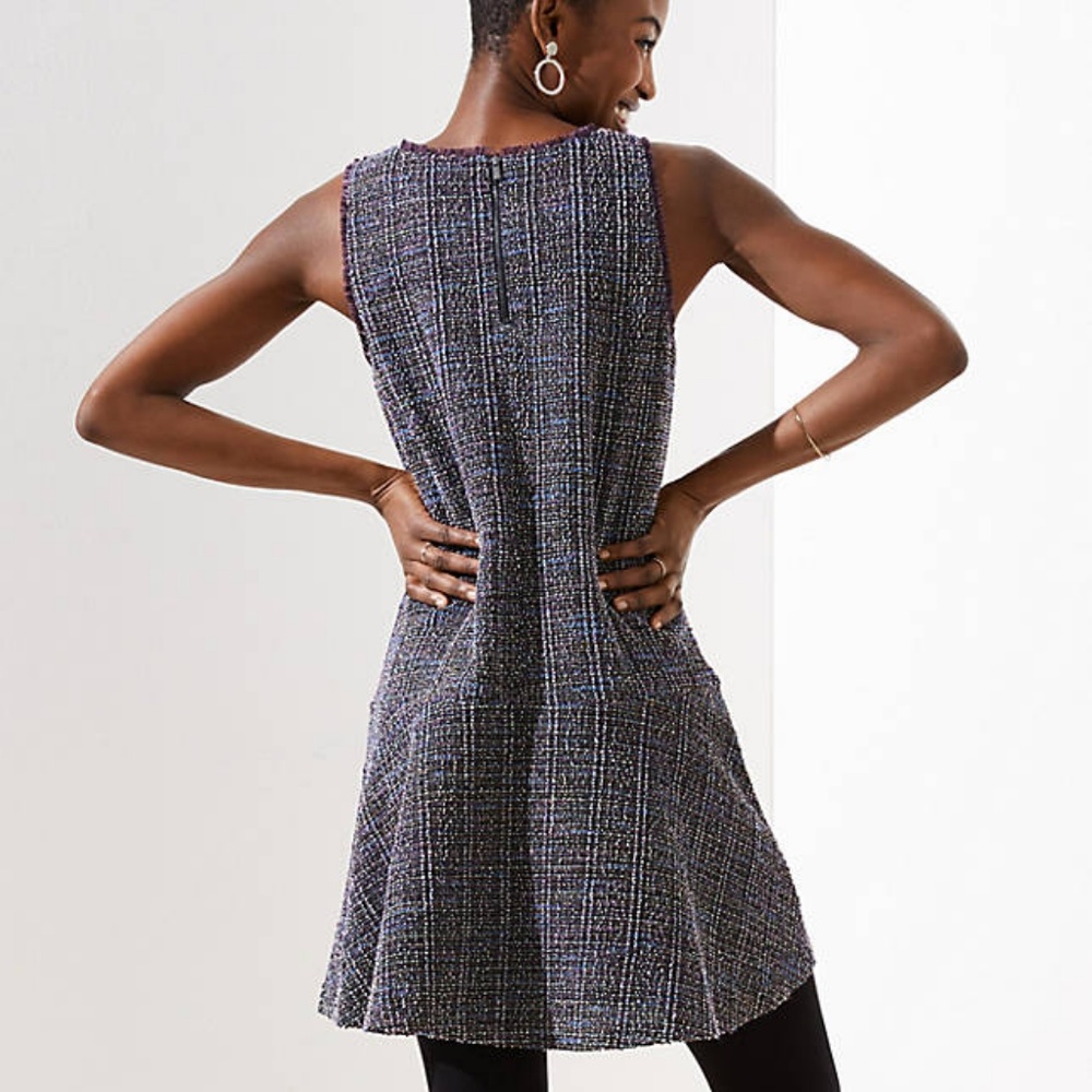 NWT LOFT Women's Tweed‎ Flippy Dress - Picture 4 of 4